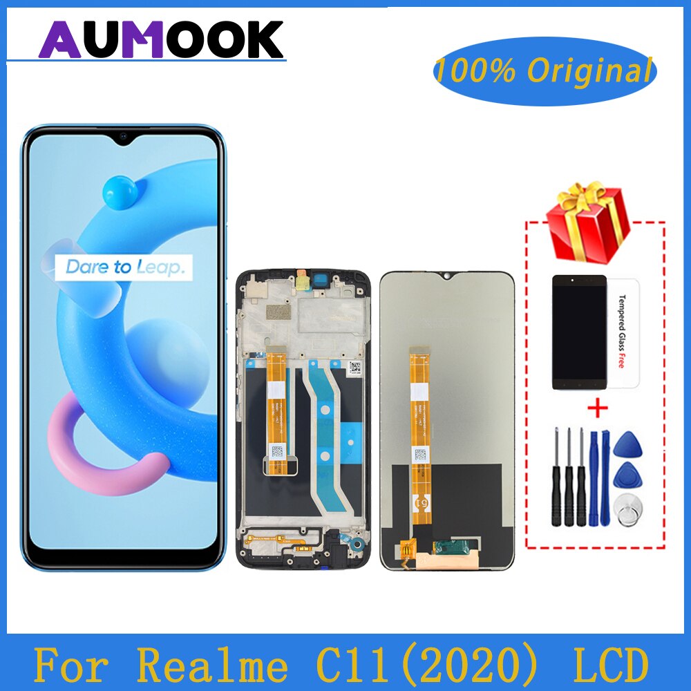 Original 6.5 &quot;Anzeige Für Realme C11 LCD RMX2185 RMX2189 RMX2180 LCD Anzeige Touchscreen Digitizer Montage Tafel Ersatz