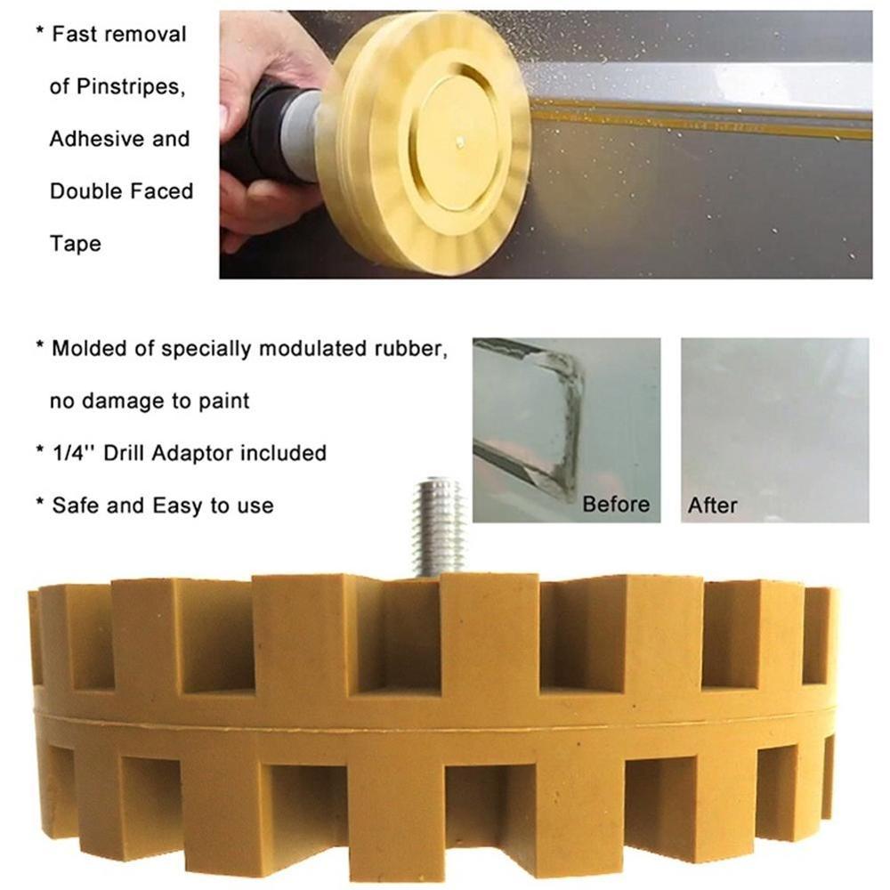 Pneumatic Rubber Eraser Wheel Pad Rubber Disk Decal Tool Wheel Cleaner Sticker Remover Car Polish Eraser Car Auxiliary Pain D8C8