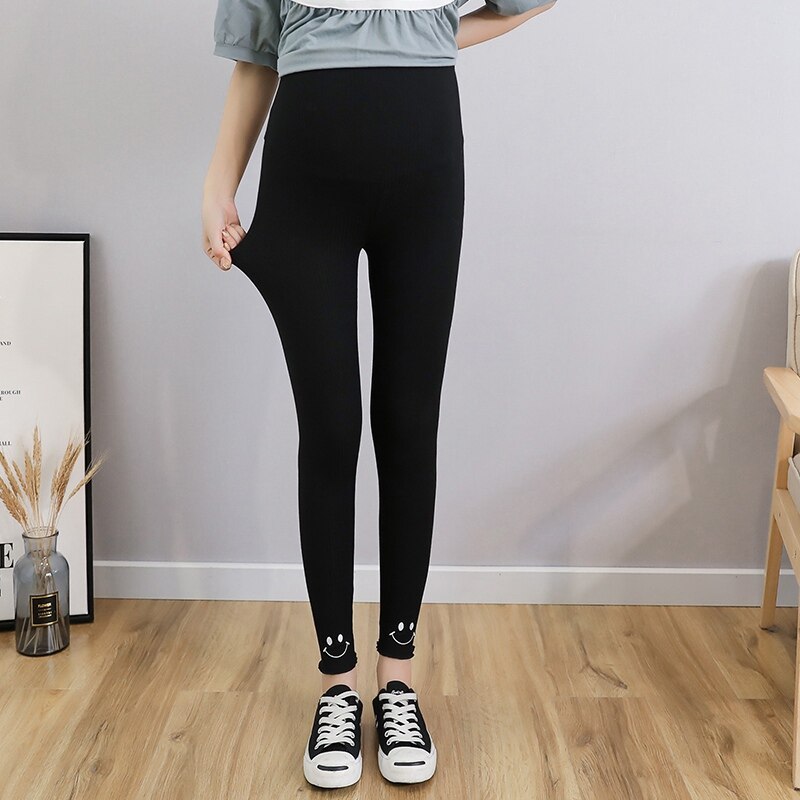 Damen Leggings Mit Spitze - Hohe Taille Figurbetont Übergröße
