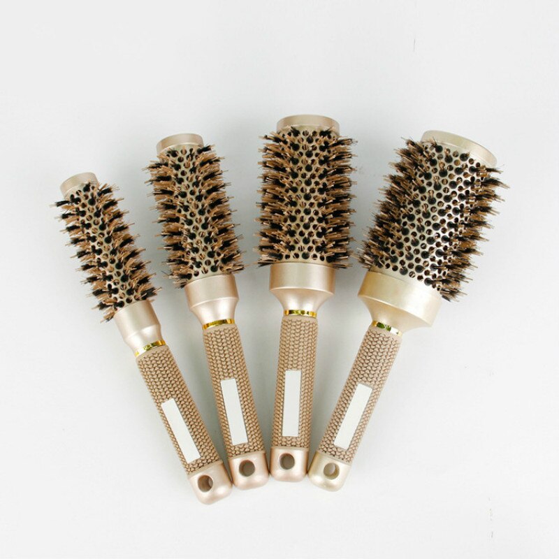 Peigne à cheveux rond en céramique et fer à friser, brosse magique pour coiffure, 1 pièces