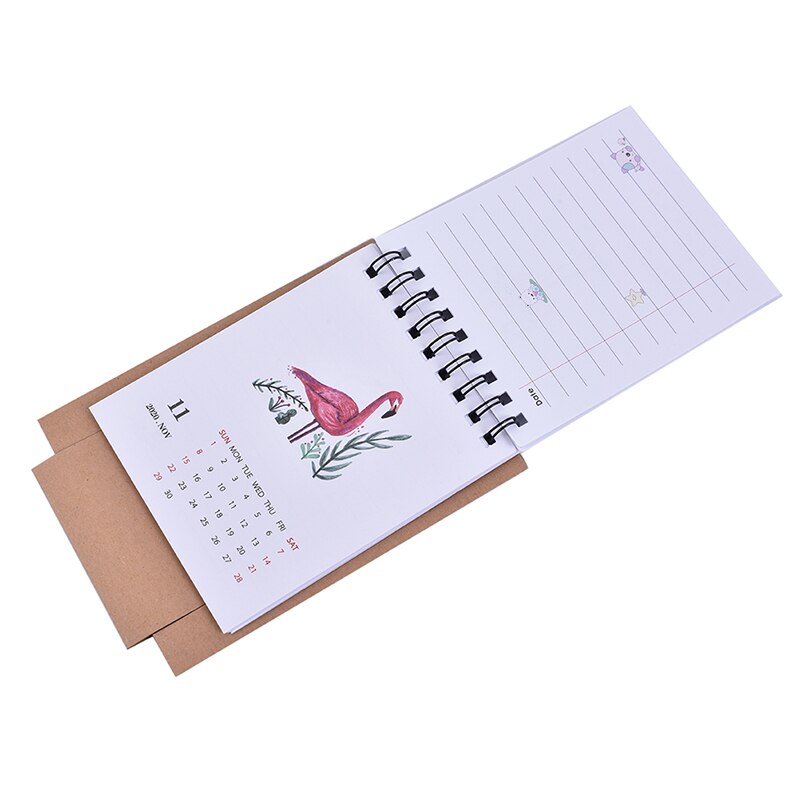 Main dessin dessin animé Mini bureau papier calendrier planificateur Agenda annuel