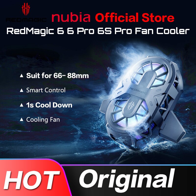 100% Original Nubia RedMagic 6 Gaming Phone Dual Core Fan Cooler for Red Magic 6 Pro ICE Dock