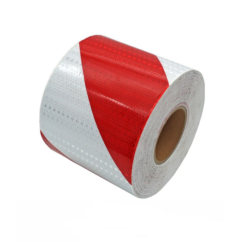 Ruban adhésif réfléchissant 3M de Long, 10Cm de large, bande adhésive de couleur, équipement de sécurité, bande d&#39;avertissement avec colle, ceinture réfléchissante de nuit: Red-white twill
