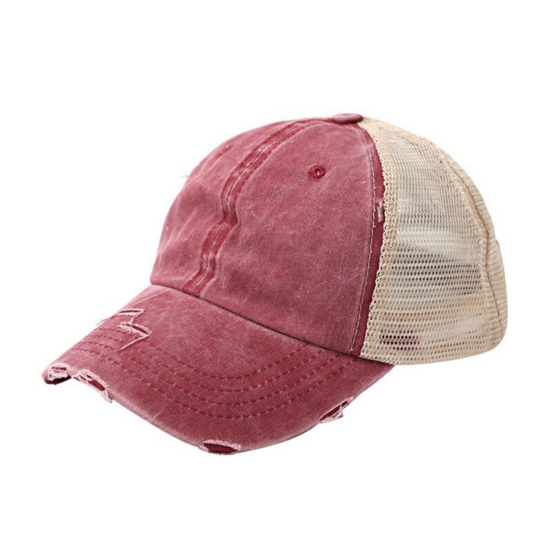 Summer Cap Ponytail Cap Women Men Cotton Adjustable Sunshade Mesh Shade Tennis Sportswear Hats Newest