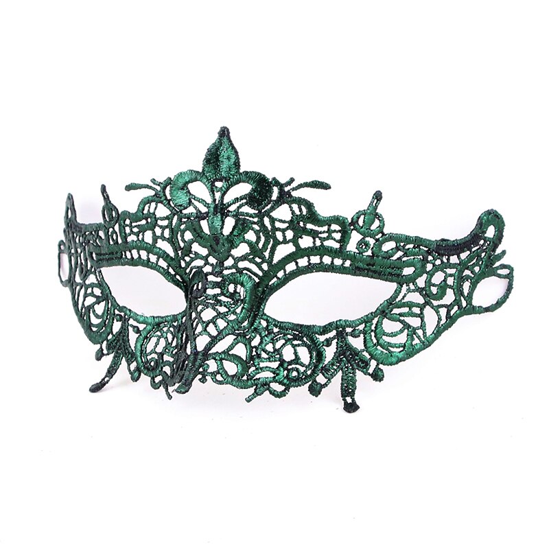 Masques mascarade ajourés en dentelle pour dames | Masques pour bal d'halloween, demi-masques de fête, fournitures de fête, noir blanc #30: TG