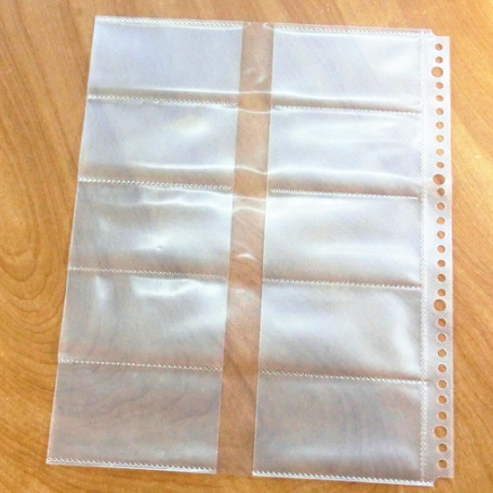 Protectores de hojas sueltas para archivador, hojas transparentes de 30 agujeros, A4, dos lados, 20 tarjetas de colección, carpeta, cuaderno, planificador, 20 Uds.