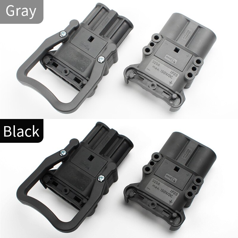 Rema Batterij Connector 80A 160A 320A 150V Heftruck Opladen Connector Industriële Stekker Voor Elektrische Voertuigen Grijs En Zwart