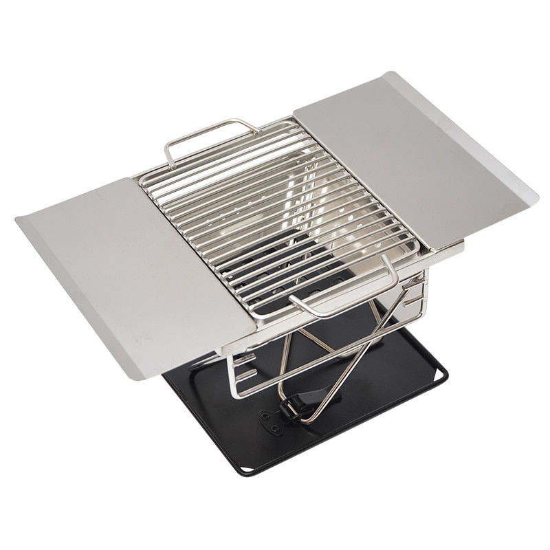 Stainless Steel Folding BBQ Grills Portable Barbecue Stove For Camping Outdoor Travel Cooker Charcoal Grill BBQ Tools Machine