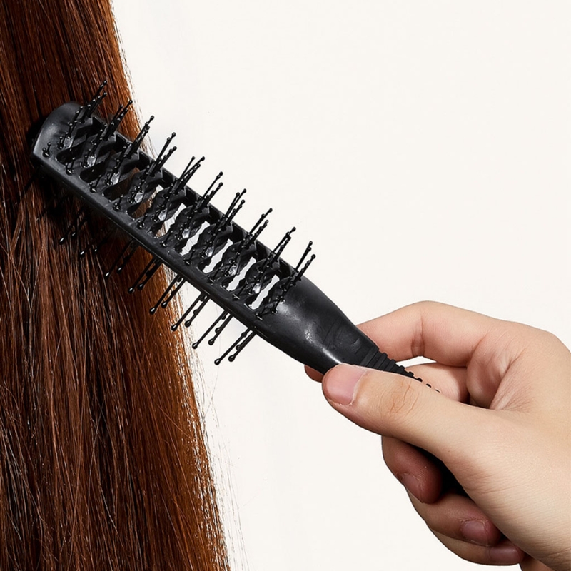 Round Styling Hair Brush Roll Circle Hairbrush Spare Rib Comb Blow Dry Style Curl Hair Hairdressing Style for Men Women 27RC