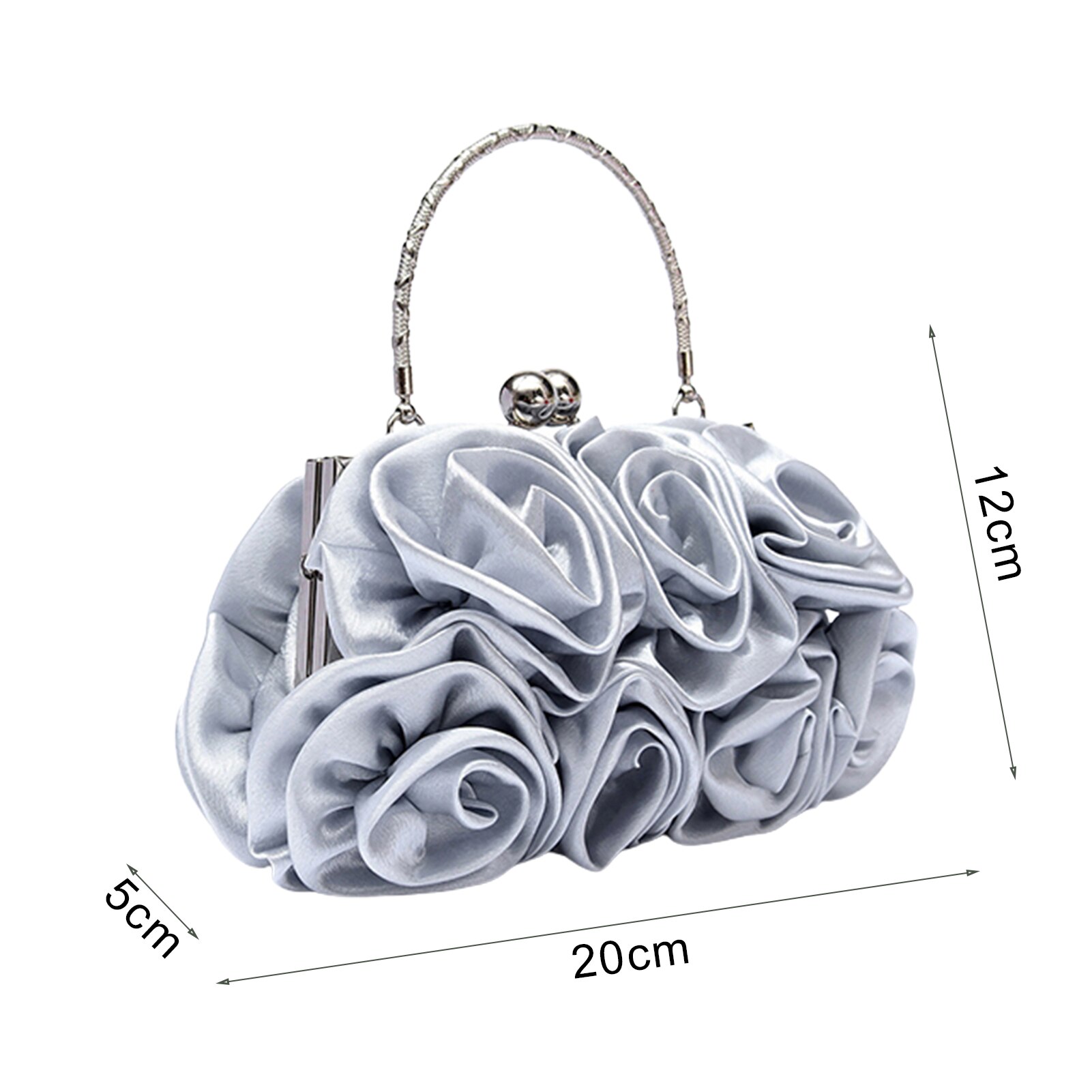 Mode Vrouwen Tas Rose Bloem Effen Kleur Handtas Casual Avond Party Wedding Handtassen Luxe Vrouwen Clutch Bag Сумка Женская