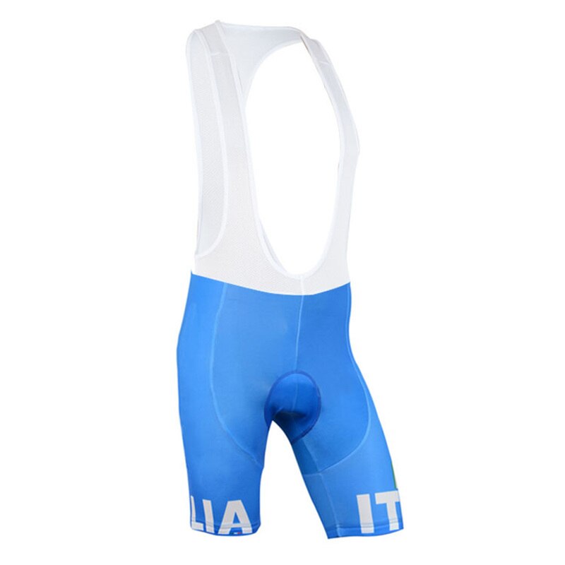 Italien blå cykel bib shorts mænd udendørs slid cykel cykling 5d coolmax gel polstret ridning bib shorts cykling bib shorts