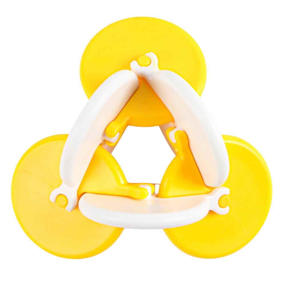 Jouet circulaire torsadé pour soulager l'anxiété, gadgets innovants pour enfants adultes, soulagement de l'éducation, décompression: Yellow and White