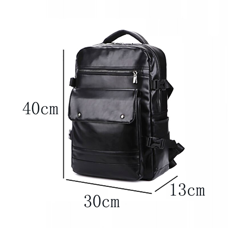 Mochila suave de PU para hombre material Retro británico de Casual estilo universitario de multifuncional de gran capacidad