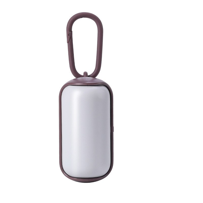 Distributeur pratique de sacs à merde pour chiens, déchets en forme de pilule, fournitures de nettoyage d'extérieur avec 1 rouleau de sacs à merde: gray and coffee