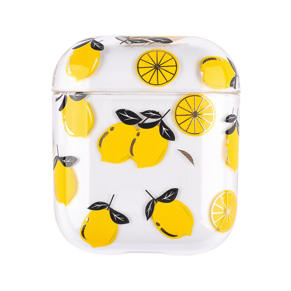 Frutas pc caso duro para airpods 2 1 fone de ouvido casos para airpods claro transparente capa do fone de ouvido: F10