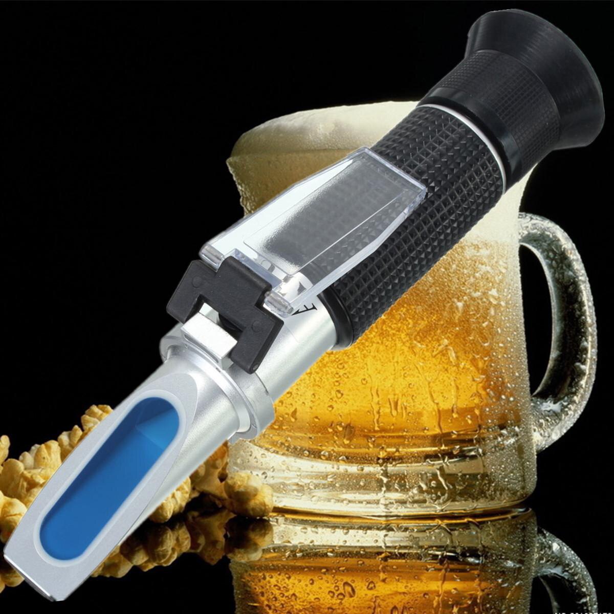 Digital 0-32% Brix Refractometer with ATC Handheld Refractometer Beer Wine Fruit Sugar Scale Alcohol Meter Test Tool Set