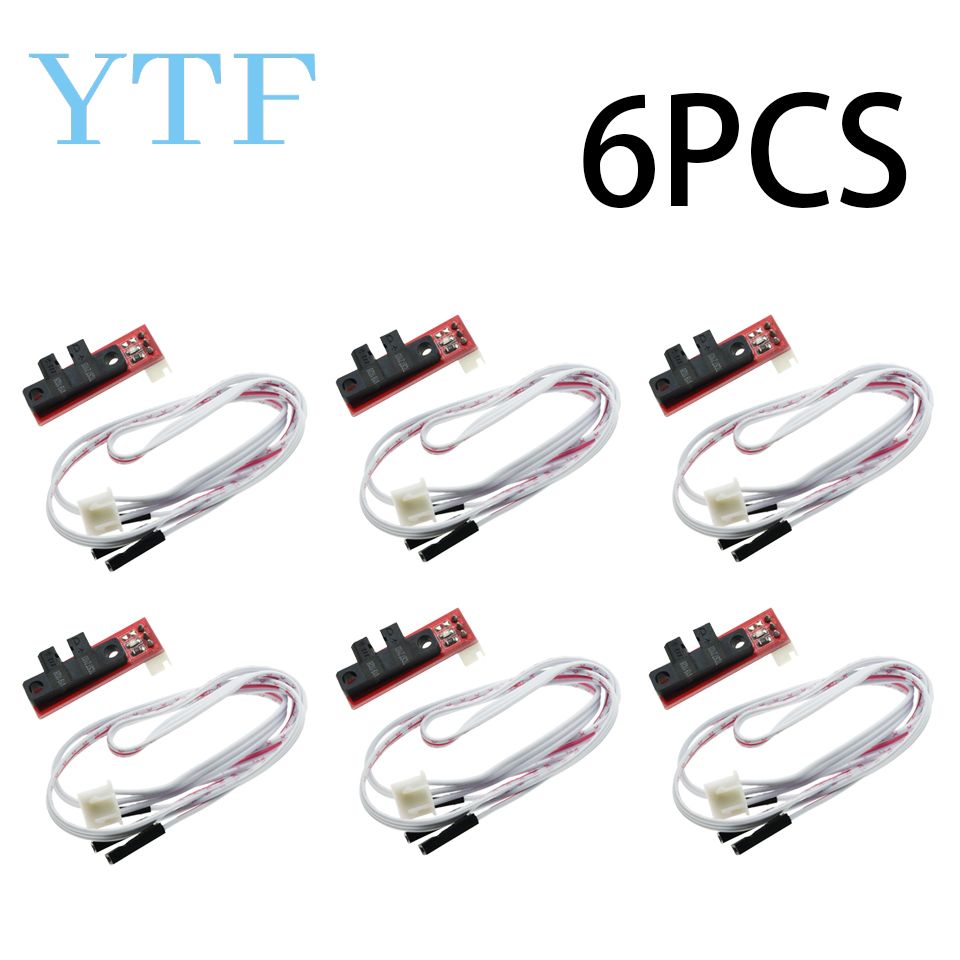 1/6/10pz Finecorsa ottico di controllo della luce Finecorsa per RAMPE 1.4 Scheda Parti della stampante 3D con cavo a 3 spillo Accessori parte rossa: bianca