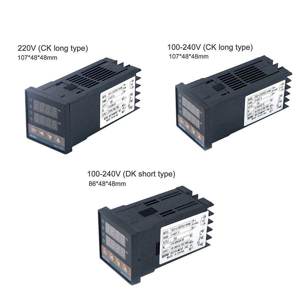PID Digital Intelligent Temperature Controller REX-C100FK02-V*DN 0-400°C K Type Input SSR Output Pid Heating / Cooling Control