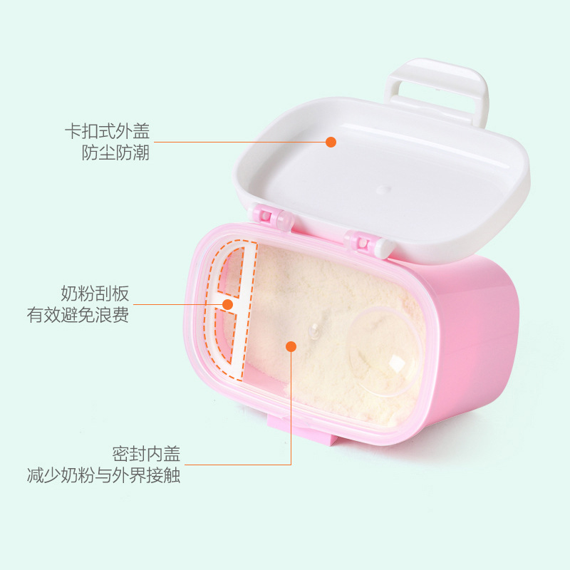Baby tøj mælkeboks bærbar amning separat pakket lille mini mælke gitter boks snack boks stor kapacitet mælkebeholder