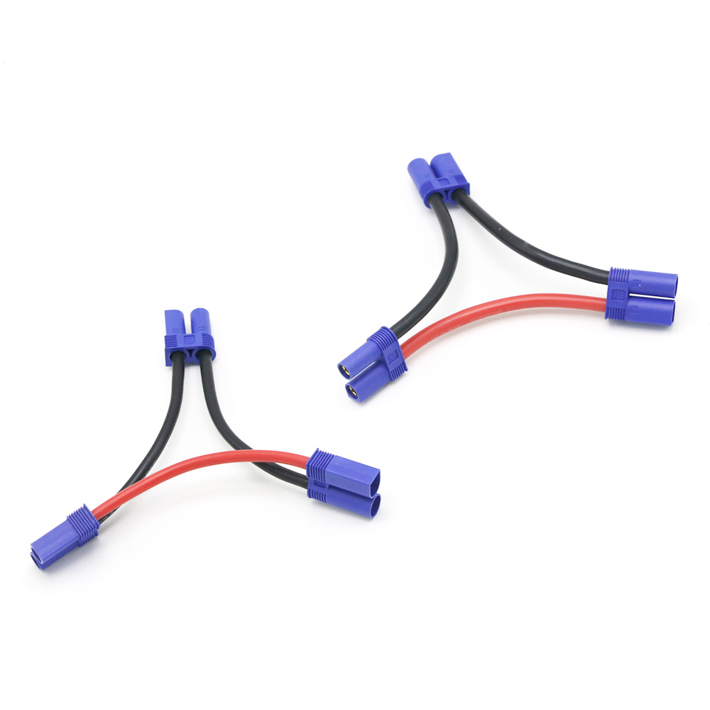 EC5 Parallel Batterij Connector Kabel Dual Extension Y Splitter 12AWG Silicone Draad 10Cm Y / O Stijl Voor Rc speelgoed