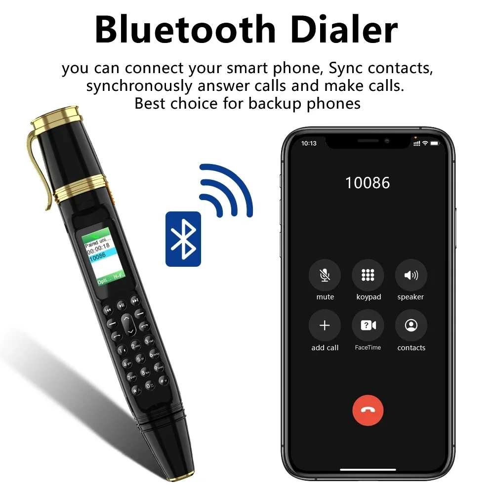 Neue BM111 praktisch Stift 1800 mAh 2G GSM Dual SIM Kamera Fan Bluetooth Dialer Radio Recorder Magie Stimme praktisch