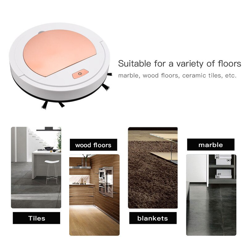 1800Pa Robot Vacuum Cleaner Automatic Movable Floor Sweeper Home Pet Hair Cleaning Rechargeable Intelligent Sweeping Machine 50