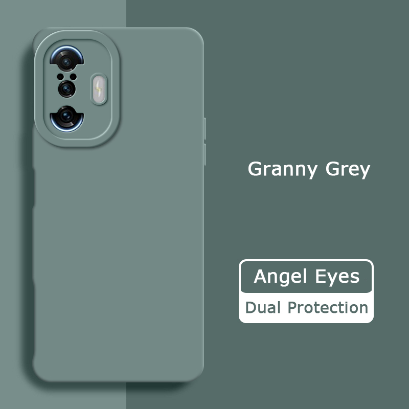 Coque de luxe en Silicone liquide yeux d'ange pour Xiaomi POCO F3 GT F3GT Redmi K40 Gaming 360, housse de téléphone antichoc, boîtiers de jeu K40: CANVAS / vert militaire