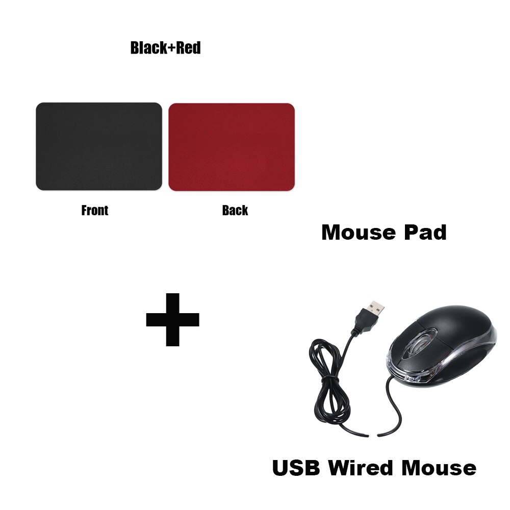 Alfombrilla de ratón de doble cara antideslizante de cuero para juegos, cojín de escritorio para portátil, PC, MacBook, accesorios universales para el hogar y la Oficina: Mouse Pad Set