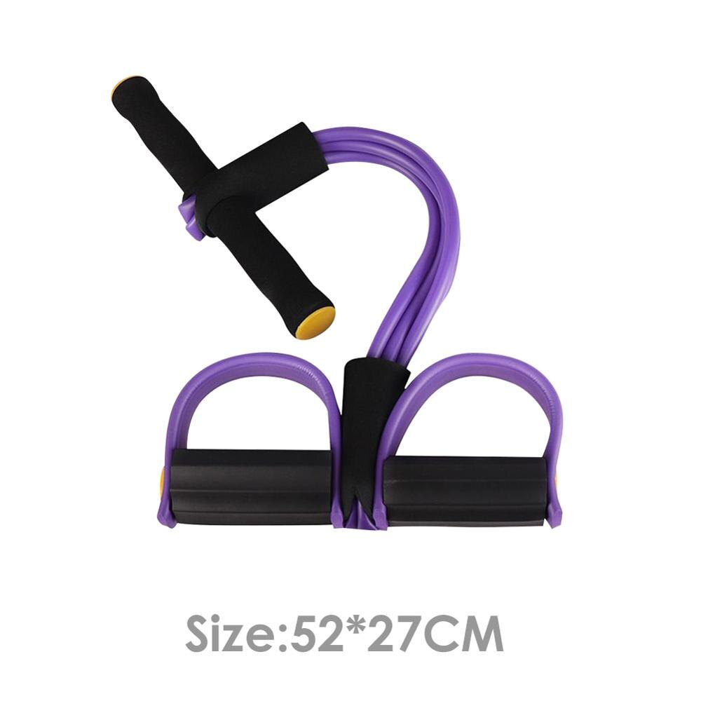 Fitness Elastische Zitten Pull Spanning Touw Oefening Thuis Yoga Apparatuur Latex Pedaal Training Gewichtsverlies Sport Sterke Vrouwen Mannen: Black Purple