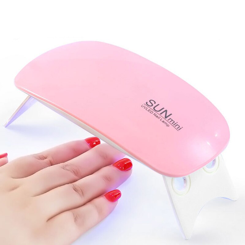 SUN – Mini sèche-ongles Portable 6W, lampe de manucure UV à 6 LED, usage domestique, pour sécher le vernis, avec câble USB