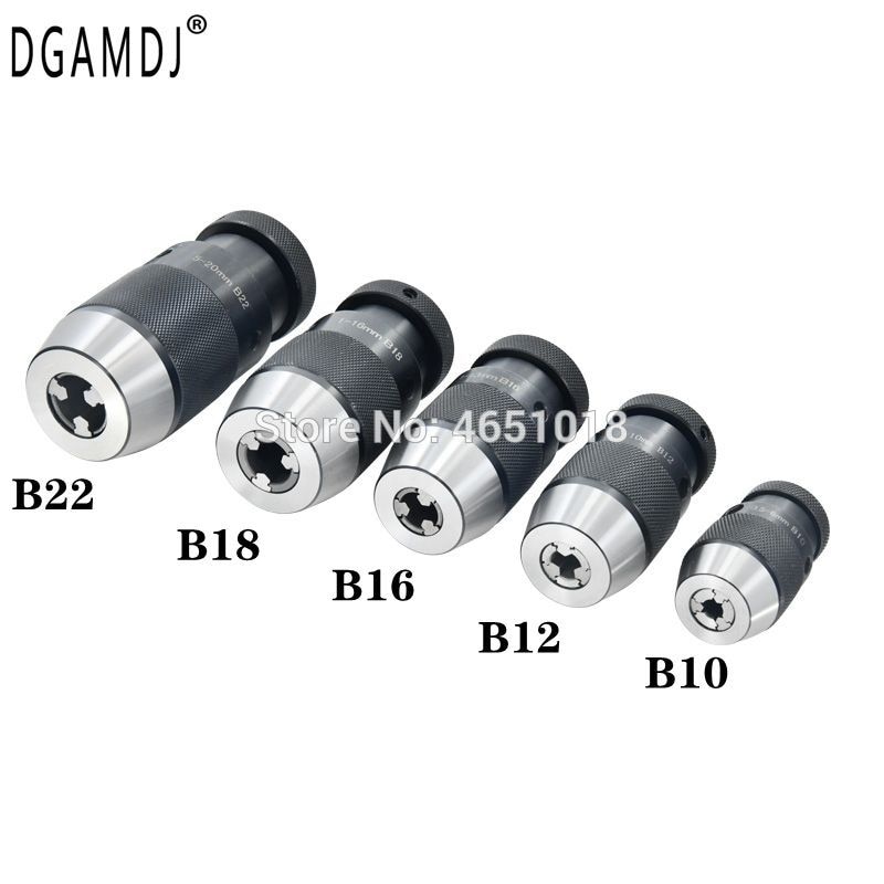 Portabrocas con cierre automático, plato de perforación sin llave, B10 0,5-6 ,B12(1-10MM), B16(1-13MM) ,B18(1-16MM)