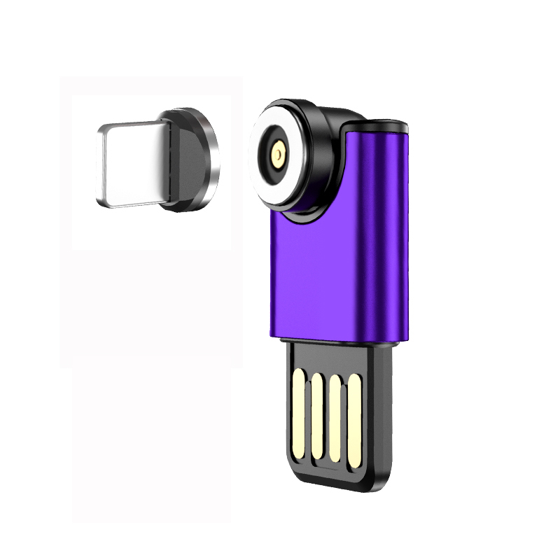 Mini USB Magnetic Adapter for iPhone 12 Charging Magnetic Charger: 6G Purple for iPhone