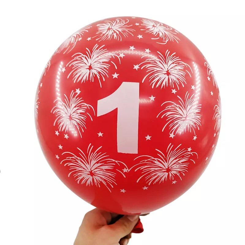 10 kpl lateksiilmapallo iältään 1 2 3 4 5 vuotta numero ilmapallo vauva syntymäpäivä syntymäpäivä hääjuhlailmapallot 12 tuumaa: Numero 1