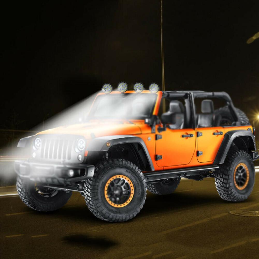 27W 12V 24V Auto Ronde Led Verlichting Off-Road Flood Spot Lamp Overstroming Led Licht bar Voor Auto Auto Suv 4WD