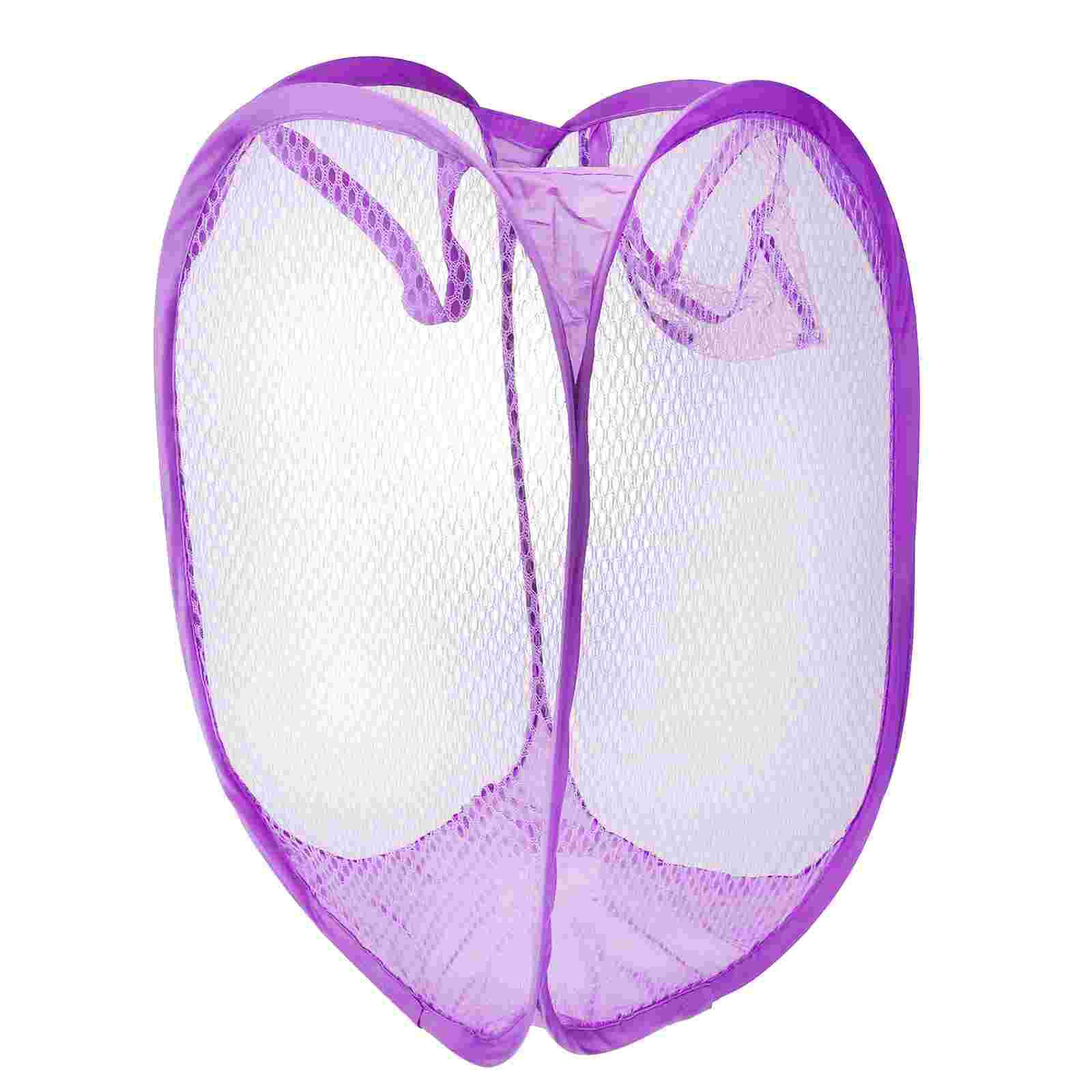 2pcs Laundry Hamper Practical Clothes Hamper Clothes Basket for Home College Dorm: As Shown Purple