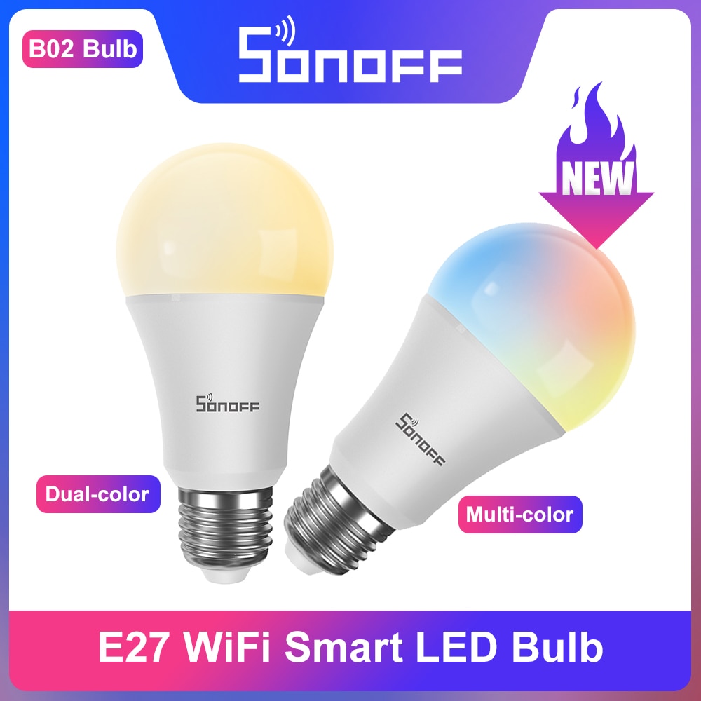 Sonoff Wi-fi Slimme Led E27 Lamp 220-240V Dimbare Dual Multi Kleurtemperatuur Ajustable Groep Voice Control Via ewelink Alexa