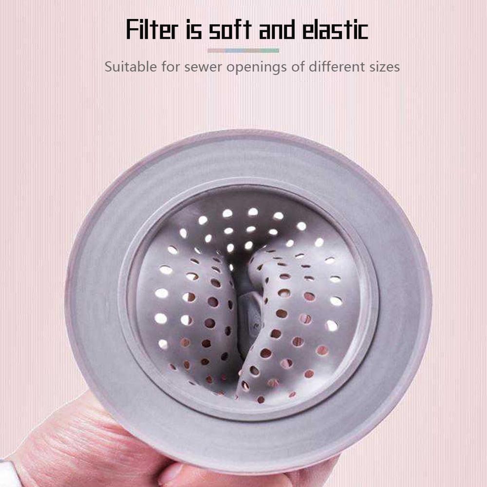 Filtre de déchets d&#39;évier de cuisine en Silicone, 6 couleurs, bouchon d&#39;évier, collecteur de déchets, outils d&#39;évier de cuisine