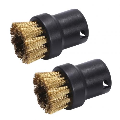 2 Stuks Ronde Stoom Borstel Vervanging Voor Karcher SC1 SC2 SC3 SC4 SC5 SC7 Voor Thuis Keuken Instrumenten Gereedschappen koffie Gereedschap: Black Brass