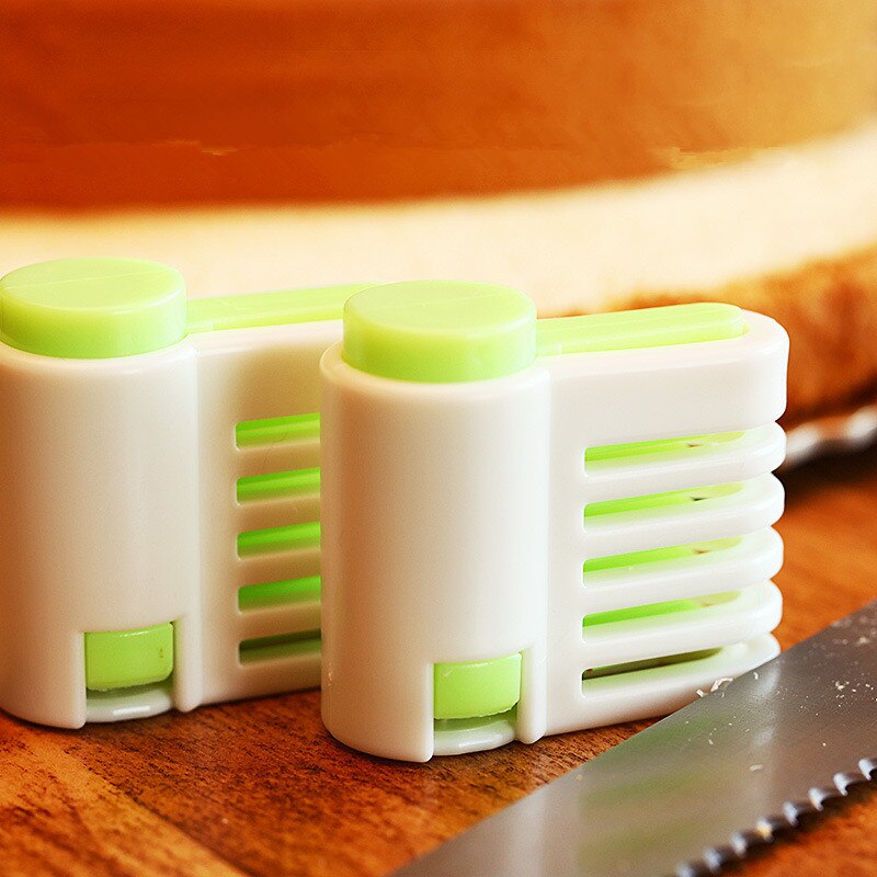 LMETJMA 2pcs/set 5 Layers Cake Leveler Cutter Adjustable Cake Cutter Leveler Slicer Fixator DIY Bread Cutter Slicer Cake Tools
