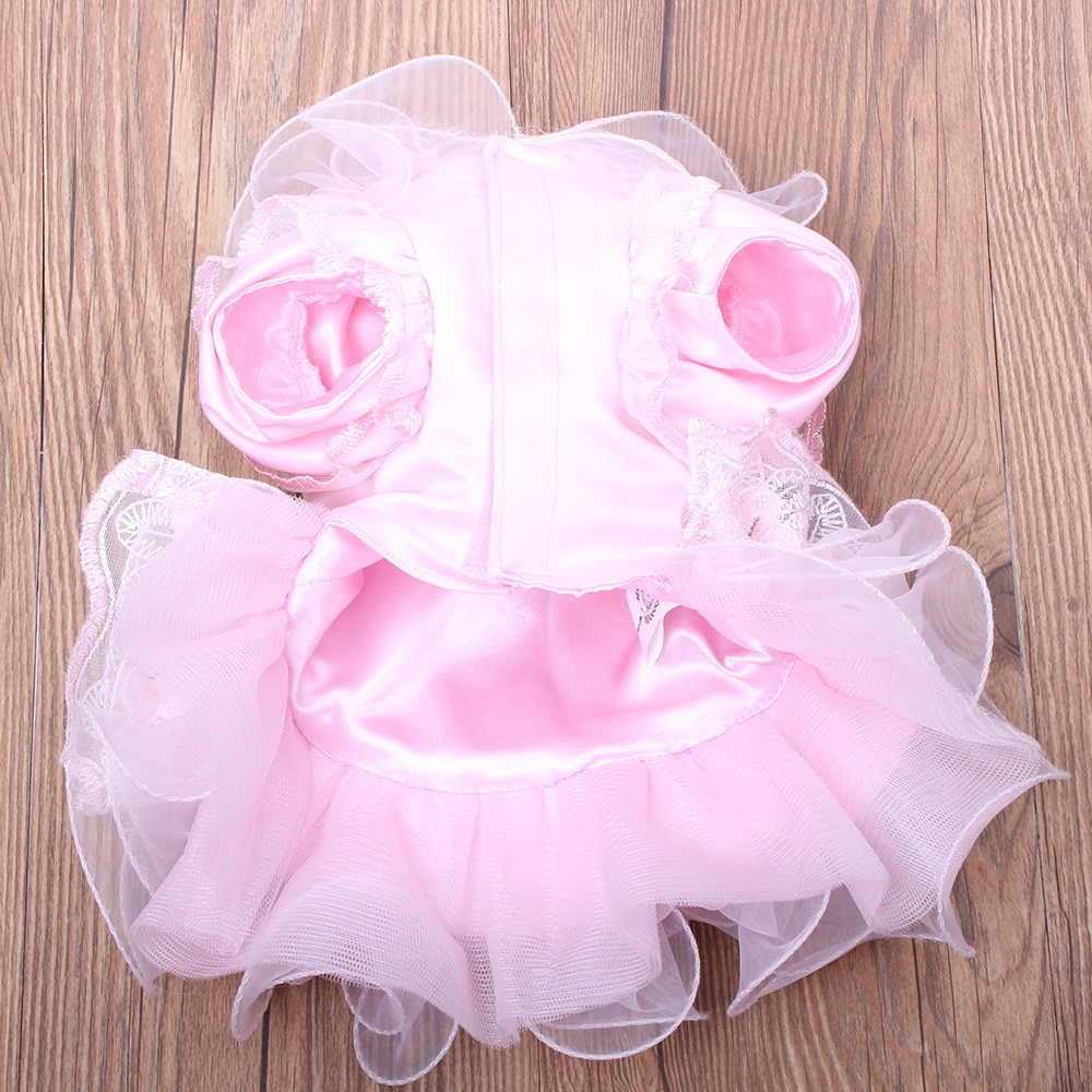 Hond Kat Trouwjurk Tutu Bloemen Kant Pet Puppy Prinses Rok Party Kleding Voor Meisje Honden Katten