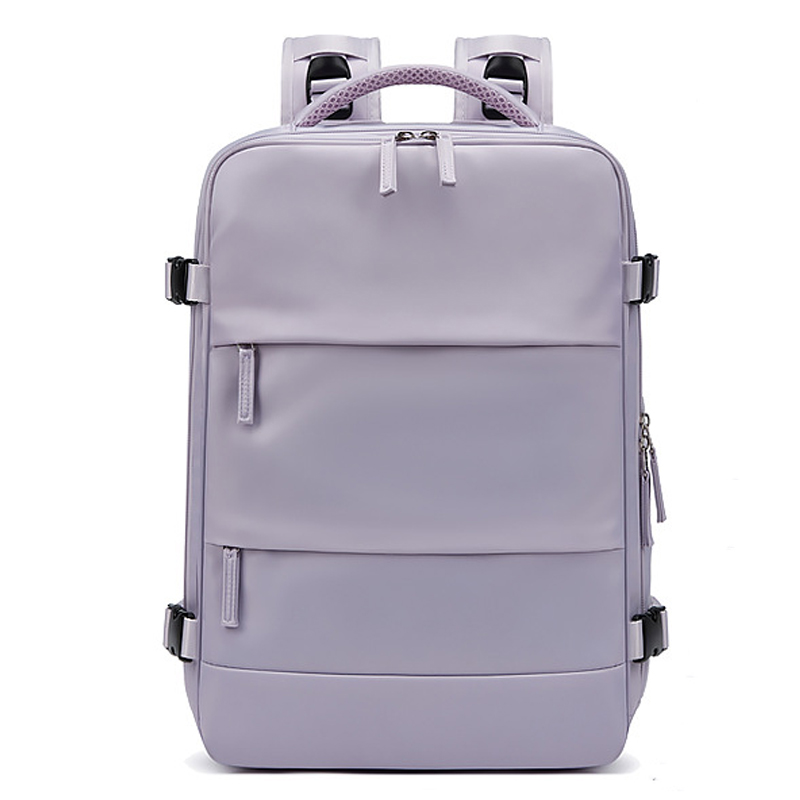 Buylor mochila de viagem feminina 16 polegadas grande capacidade multi-função mala de carregamento usb mochila de bagagem de curta distância: Azul
