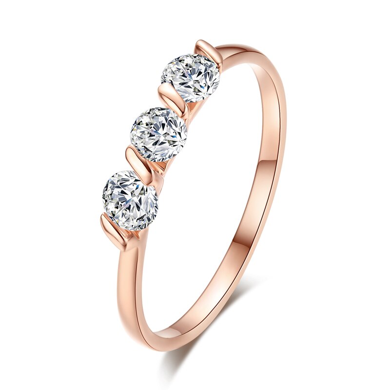 CC Sieraden Mode-sieraden Ringen Voor Vrouwen Rose Gold CZ Kleur Eenvoudige Romantische Bridal Wedding Verlovingsring Anello CC1032