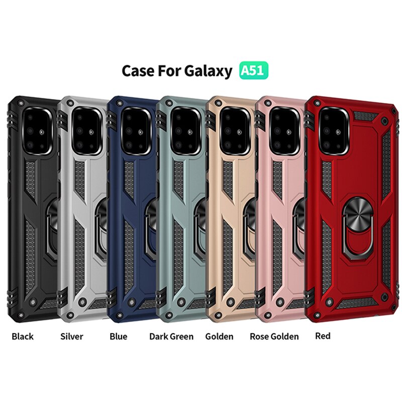 Voor Samsung Galaxy A51 Case Cover Siliconen Anti-Val Armor Cover Telefoon Gevallen Voor Samsung A51 Een 51 Luxe bumper Back Shell 6.5"