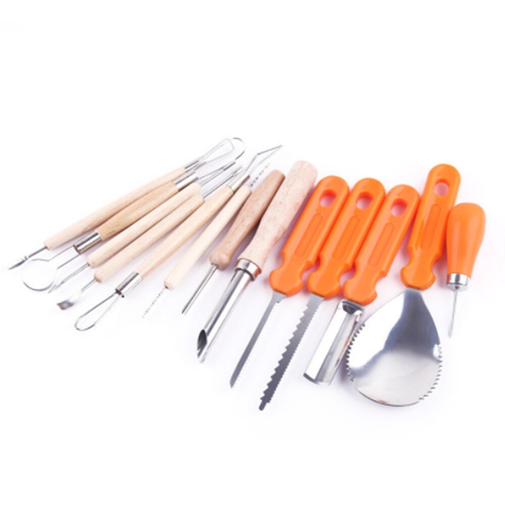 14Pcs/set Pumpkin Carving Tool Kit Halloween Carve Sculpt Pumpkin Cutters Thanksgiving DIY Carving Knife Tools