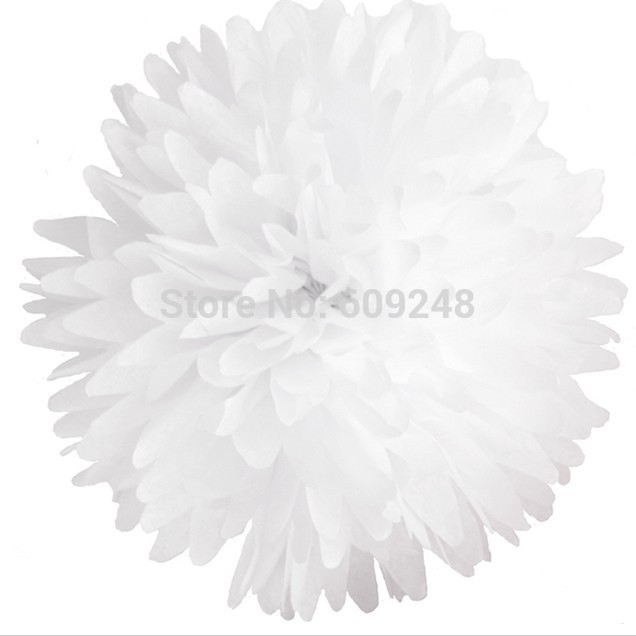 10 stks 8 "(20 cm) wedding party decoratie wit tissuepapier pom poms bloem bal, levering 3 dagen op bestellingen over $100