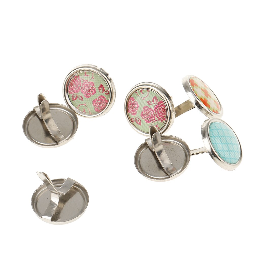 100x Mini Iron Brad Paper Fastener Decorative Brads Scrapbooking Crafts 12mm