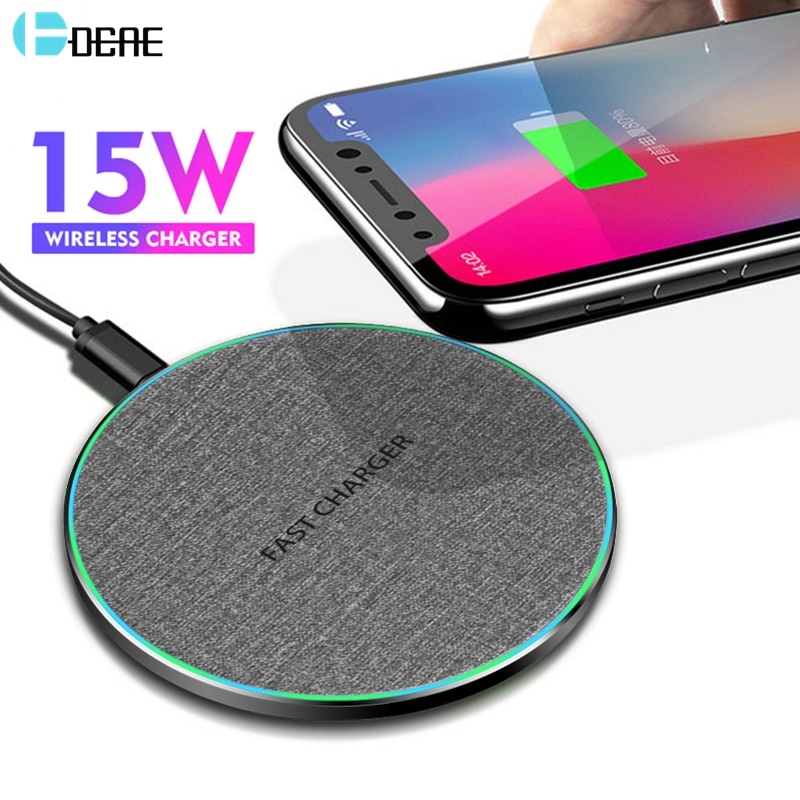 DCAE 15W Fast Charging USB C Wireless Charger For Samsung S10 S9 Note 10 9 8 10W Qi Quick Charge Pad for iPhone 11 Pro XS XR X 8