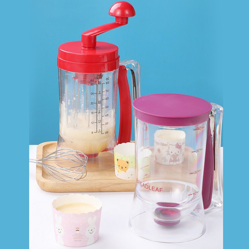 Cake Dispenser Cake Dough Batter Dispenser Hand-held Dispenser and Measuring Cup DIY Pancake Muffin Dough Cream Baking Tools