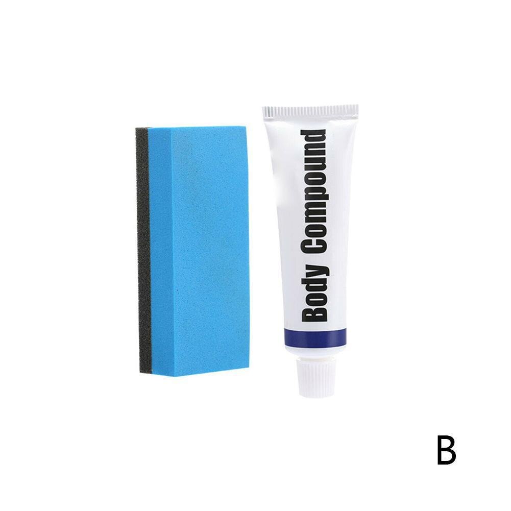 Dissolvant d'aide à la peinture | Pâte et éponge pour voiture, pâte à gratter, peinture de corps pour véhicule utile, kit de pâte à rectifier pour polissage: Set B 15g