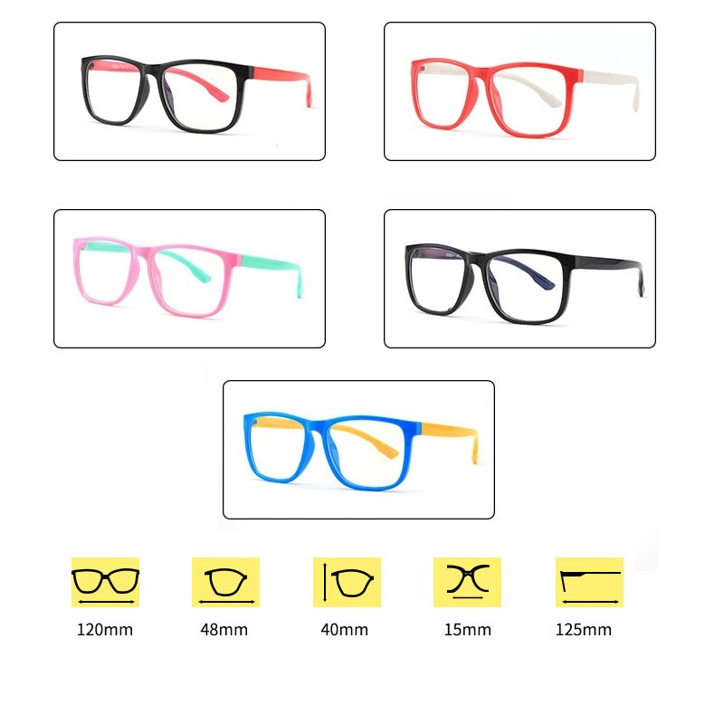 Gafas de luz azul S822 para niños, Marco óptico, ordenador para niños y niñas, bloqueo transparente, anteojos UV reflectantes